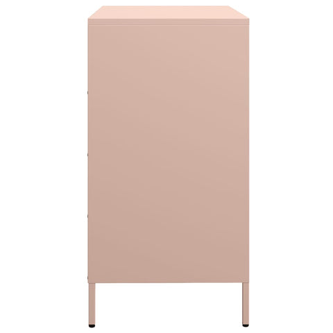 vidaXL Sideboard Rosa 68x39x73,5 cm Kaltgewalzter Stahl