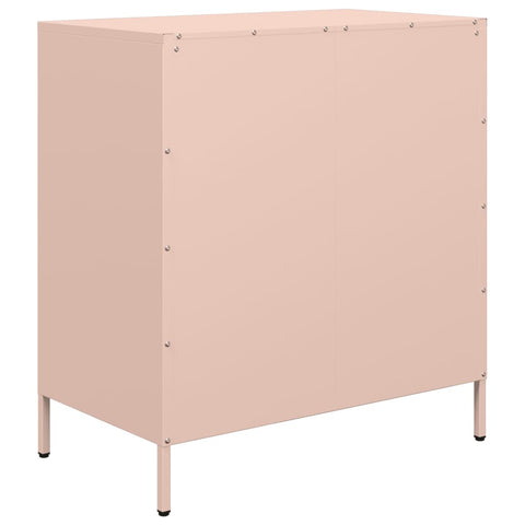 vidaXL Sideboard Rosa 68x39x73,5 cm Kaltgewalzter Stahl