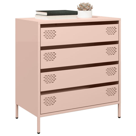 vidaXL Sideboard Rosa 68x39x73,5 cm Kaltgewalzter Stahl