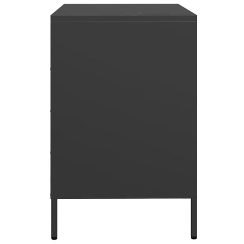 vidaXL Sideboard Schwarz 68x39x58,5 cm Kaltgewalzter Stahl