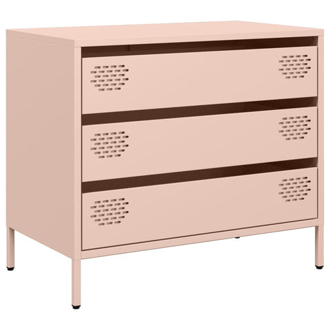 vidaXL Sideboard Rosa 68x39x58,5 cm Kaltgewalzter Stahl