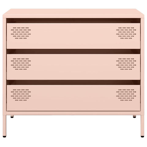 vidaXL Sideboard Rosa 68x39x58,5 cm Kaltgewalzter Stahl