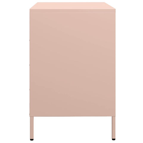 vidaXL Sideboard Rosa 68x39x58,5 cm Kaltgewalzter Stahl