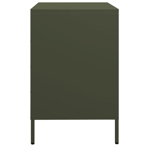 vidaXL Sideboard Olivgrün 68x39x58,5 cm Kaltgewalzter Stahl