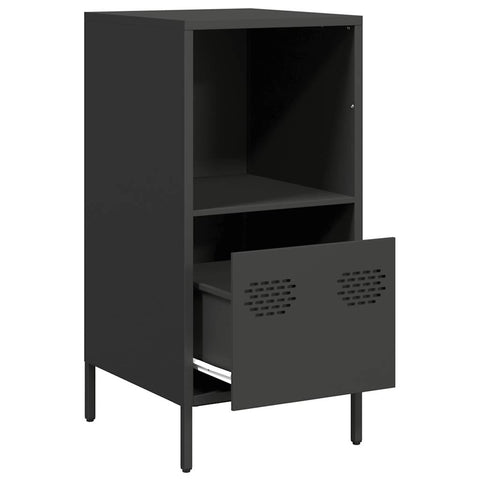 vidaXL Sideboard Schwarz 35x39x73,5 cm Kaltgewalzter Stahl