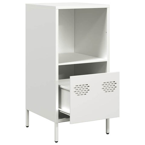 vidaXL Sideboard Weiß 35x39x73,5 cm Kaltgewalzter Stahl