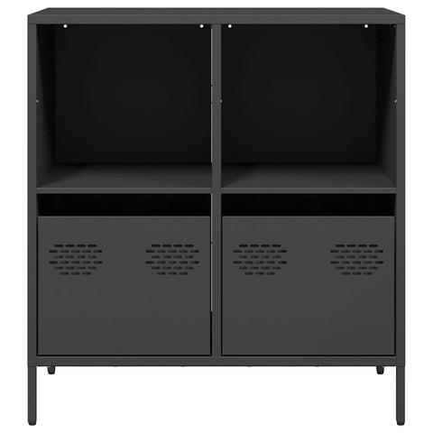 vidaXL Sideboard Schwarz 68x39x73,5 cm Kaltgewalzter Stahl