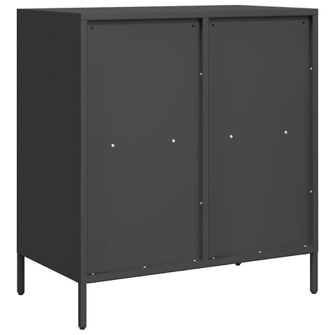 vidaXL Sideboard Schwarz 68x39x73,5 cm Kaltgewalzter Stahl