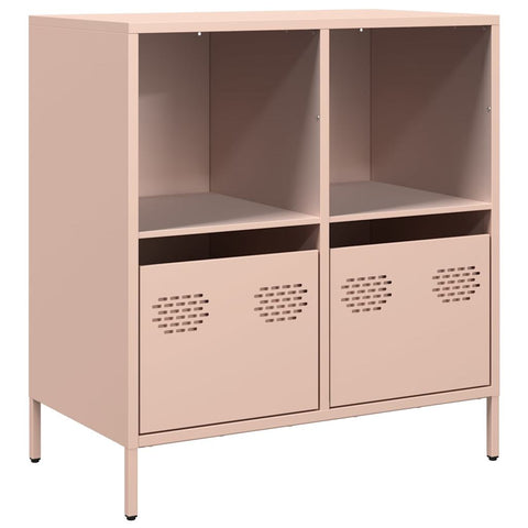 vidaXL Sideboard Rosa 68x39x73,5 cm Kaltgewalzter Stahl