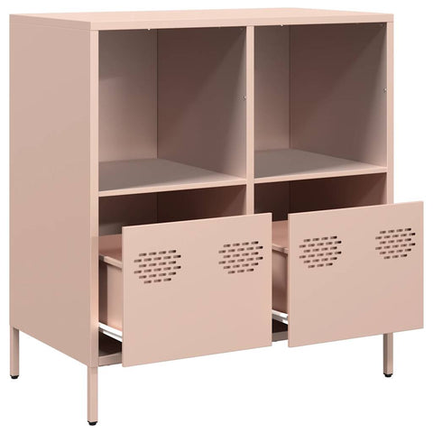 vidaXL Sideboard Rosa 68x39x73,5 cm Kaltgewalzter Stahl