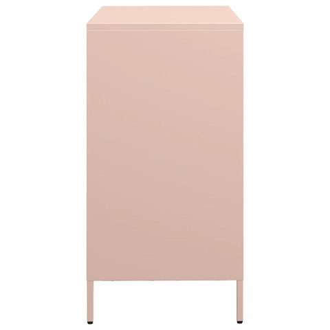 vidaXL Sideboard Rosa 68x39x73,5 cm Kaltgewalzter Stahl