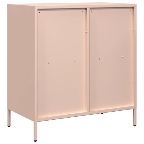 vidaXL Sideboard Rosa 68x39x73,5 cm Kaltgewalzter Stahl