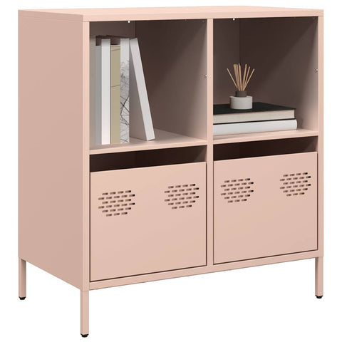 vidaXL Sideboard Rosa 68x39x73,5 cm Kaltgewalzter Stahl