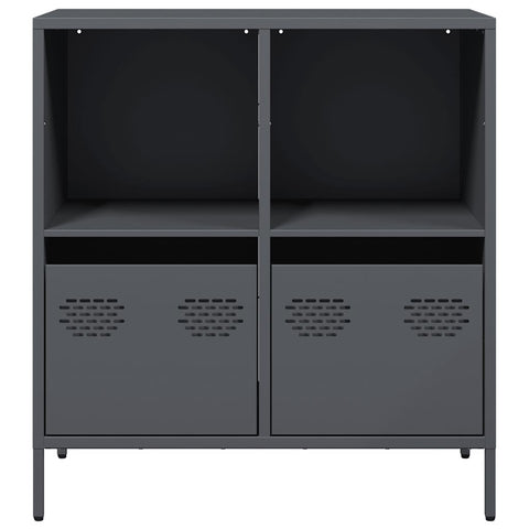 vidaXL Sideboard Anthrazit 68x39x73,5 cm Kaltgewalzter Stahl