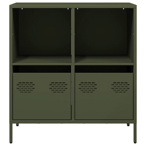 vidaXL Sideboard Olivgrün 68x39x73,5 cm Kaltgewalzter Stahl