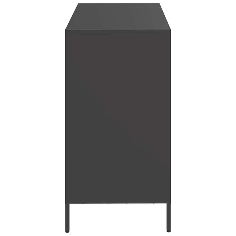 vidaXL Sideboard Schwarz 101,5x39x73,5 cm Kaltgewalzter Stahl