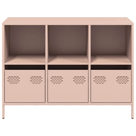 vidaXL Sideboard Rosa 101,5x39x73,5 cm Kaltgewalzter Stahl