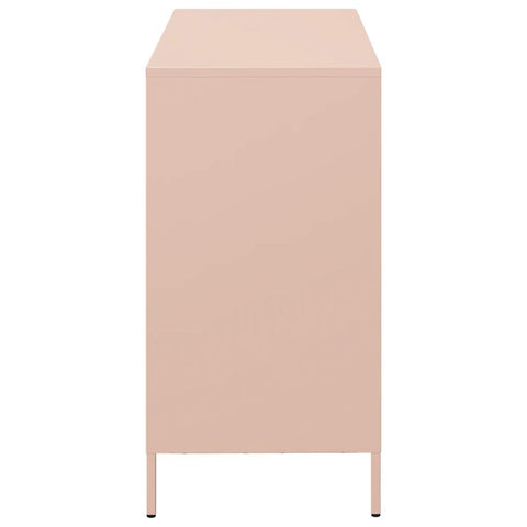 vidaXL Sideboard Rosa 101,5x39x73,5 cm Kaltgewalzter Stahl