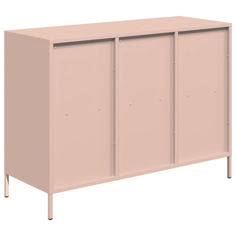 vidaXL Sideboard Rosa 101,5x39x73,5 cm Kaltgewalzter Stahl