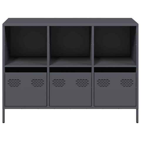 vidaXL Sideboard Anthrazit 101,5x39x73,5 cm Kaltgewalzter Stahl