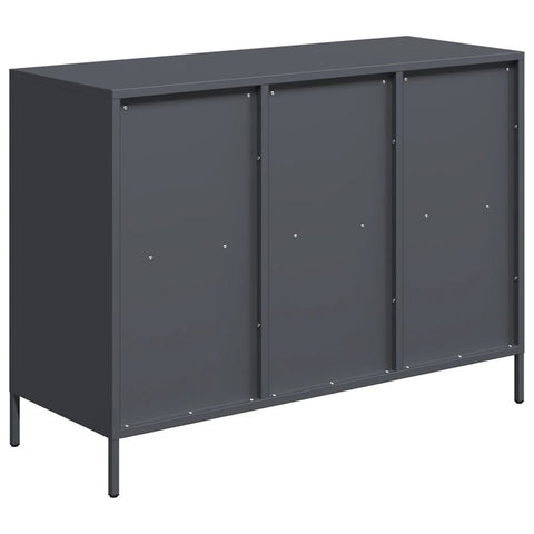 vidaXL Sideboard Anthrazit 101,5x39x73,5 cm Kaltgewalzter Stahl