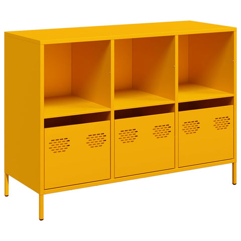 vidaXL Sideboard Senfgelb 101,5x39x73,5 cm Kaltgewalzter Stahl