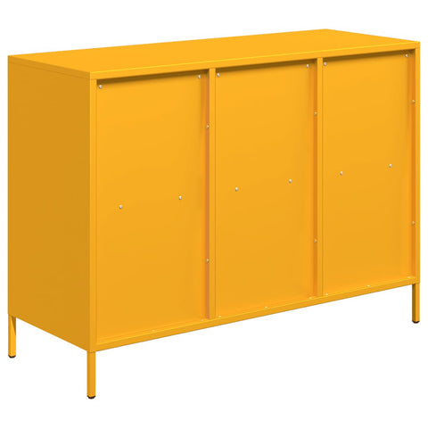 vidaXL Sideboard Senfgelb 101,5x39x73,5 cm Kaltgewalzter Stahl