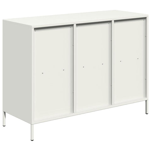 vidaXL Sideboard Weiß 101,5x39x73,5 cm Kaltgewalzter Stahl