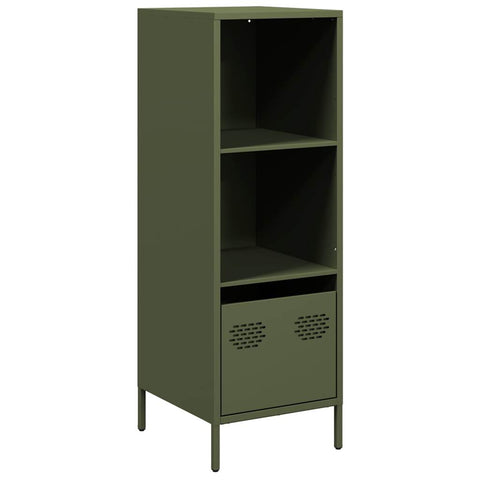 vidaXL Highboard Olivgrün 35x39x103,5 cm Stahl