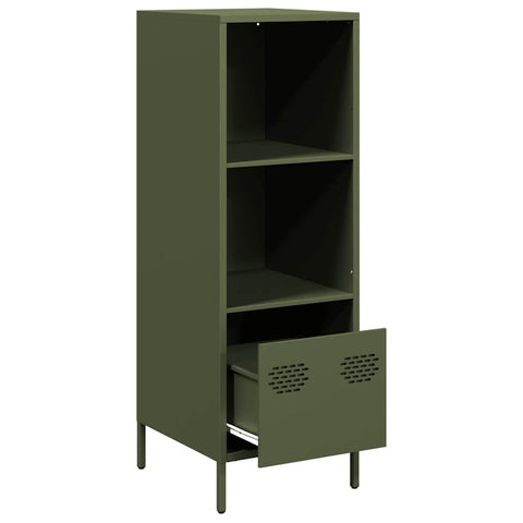 vidaXL Highboard Olivgrün 35x39x103,5 cm Stahl