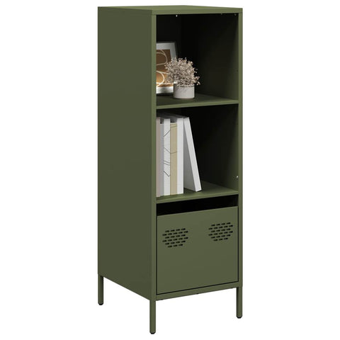 vidaXL Highboard Olivgrün 35x39x103,5 cm Stahl