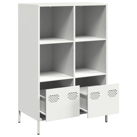 vidaXL Highboard Weiß 68x39x103,5 cm Stahl