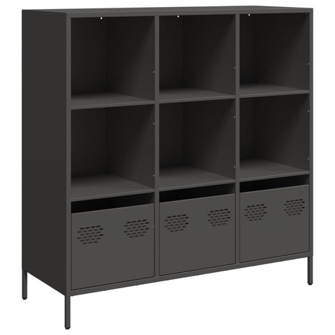 vidaXL Highboard Schwarz 101,5x39x103,5 cm Stahl