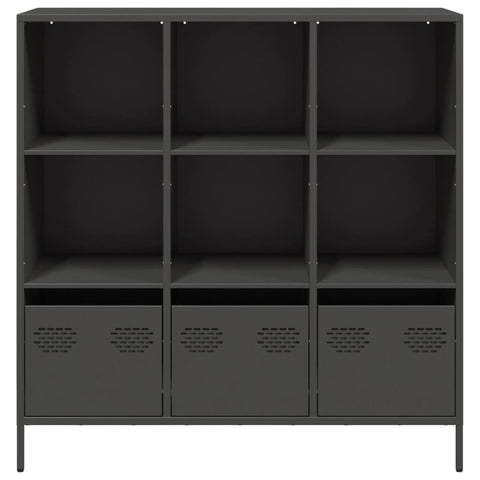 vidaXL Highboard Schwarz 101,5x39x103,5 cm Stahl