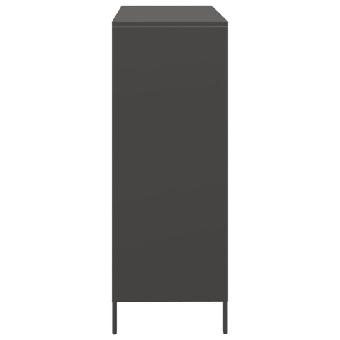 vidaXL Highboard Schwarz 101,5x39x103,5 cm Stahl