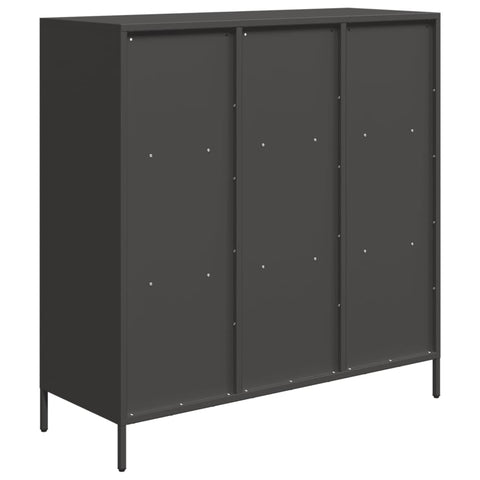 vidaXL Highboard Schwarz 101,5x39x103,5 cm Stahl