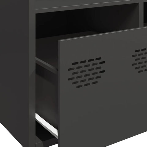 vidaXL Highboard Schwarz 101,5x39x103,5 cm Stahl