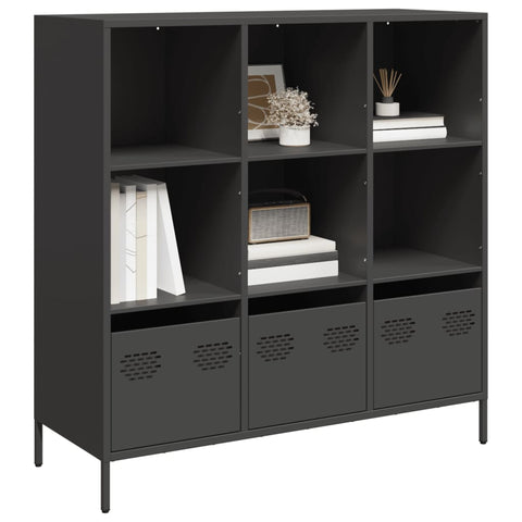 vidaXL Highboard Schwarz 101,5x39x103,5 cm Stahl