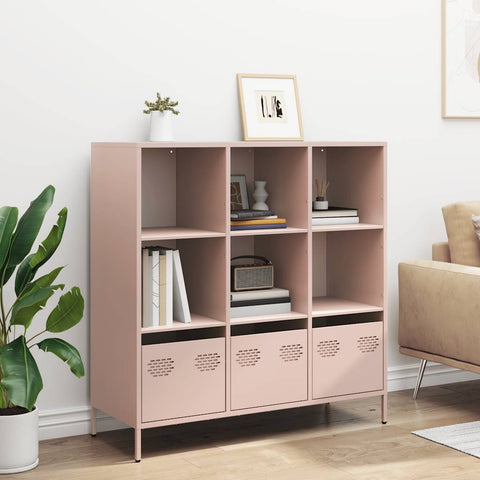 vidaXL Highboard Rosa 101,5x39x103,5 cm Stahl