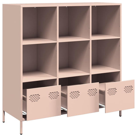 vidaXL Highboard Rosa 101,5x39x103,5 cm Stahl