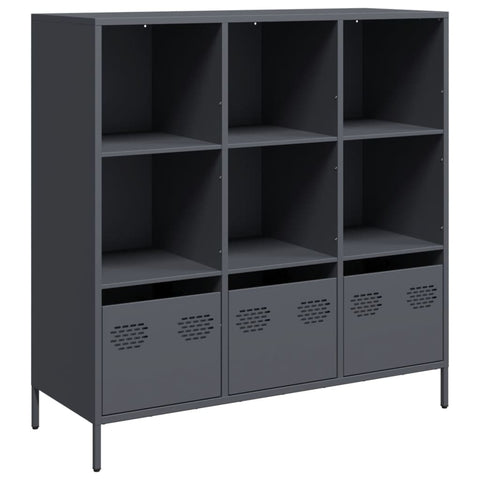 vidaXL Highboard Anthrazit 101,5x39x103,5 cm Stahl