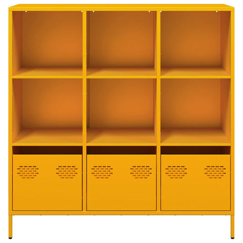 vidaXL Highboard Senfgelb 101,5x39x103,5 cm Stahl