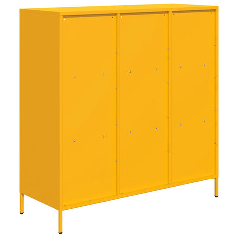 vidaXL Highboard Senfgelb 101,5x39x103,5 cm Stahl