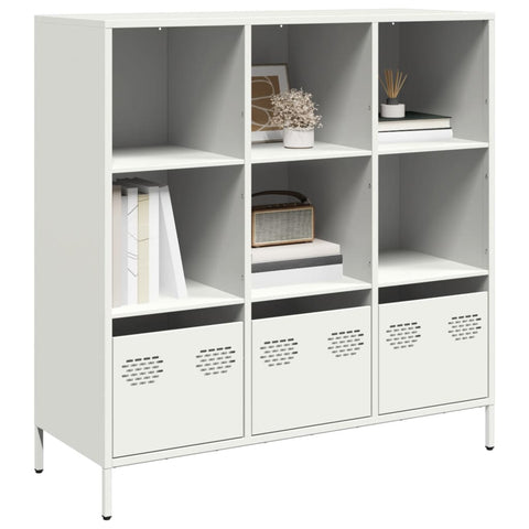 vidaXL Highboard Weiß 101,5x39x103,5 cm Stahl