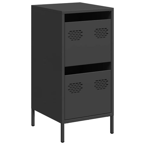 vidaXL Sideboard Schwarz 35x39x73,5 cm Kaltgewalzter Stahl