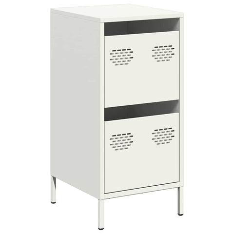 vidaXL Sideboard Weiß 35x39x73,5 cm Kaltgewalzter Stahl