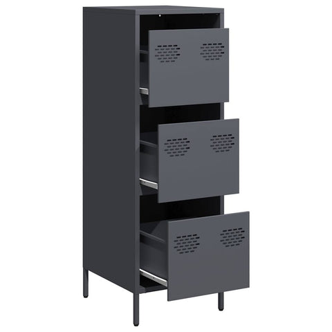 vidaXL Highboard Anthrazit 39x35x103,5 cm Stahl