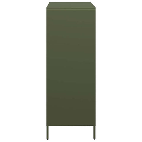 vidaXL Highboard Olivgrün 39x35x103,5 cm Stahl