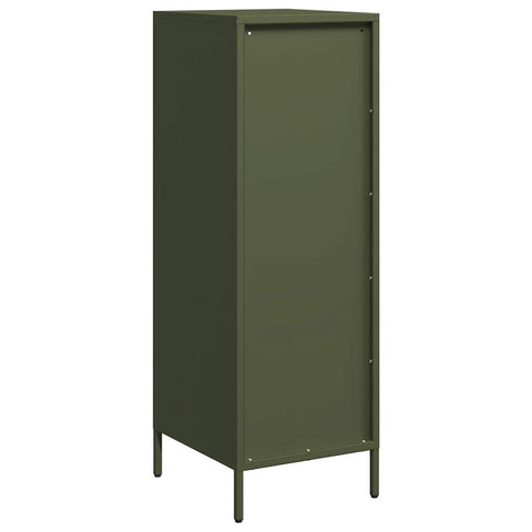 vidaXL Highboard Olivgrün 39x35x103,5 cm Stahl