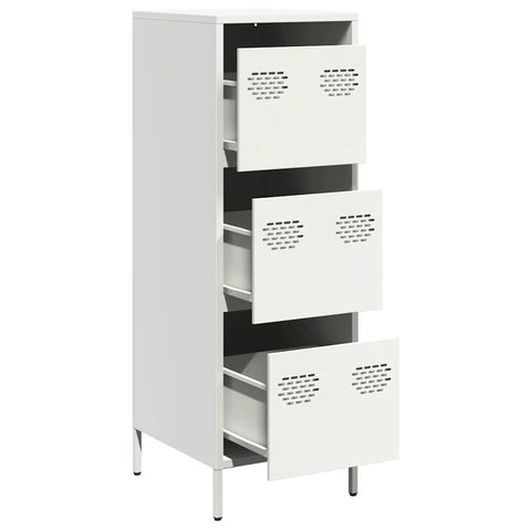 vidaXL Highboard Weiß 39x35x103,5 cm Stahl